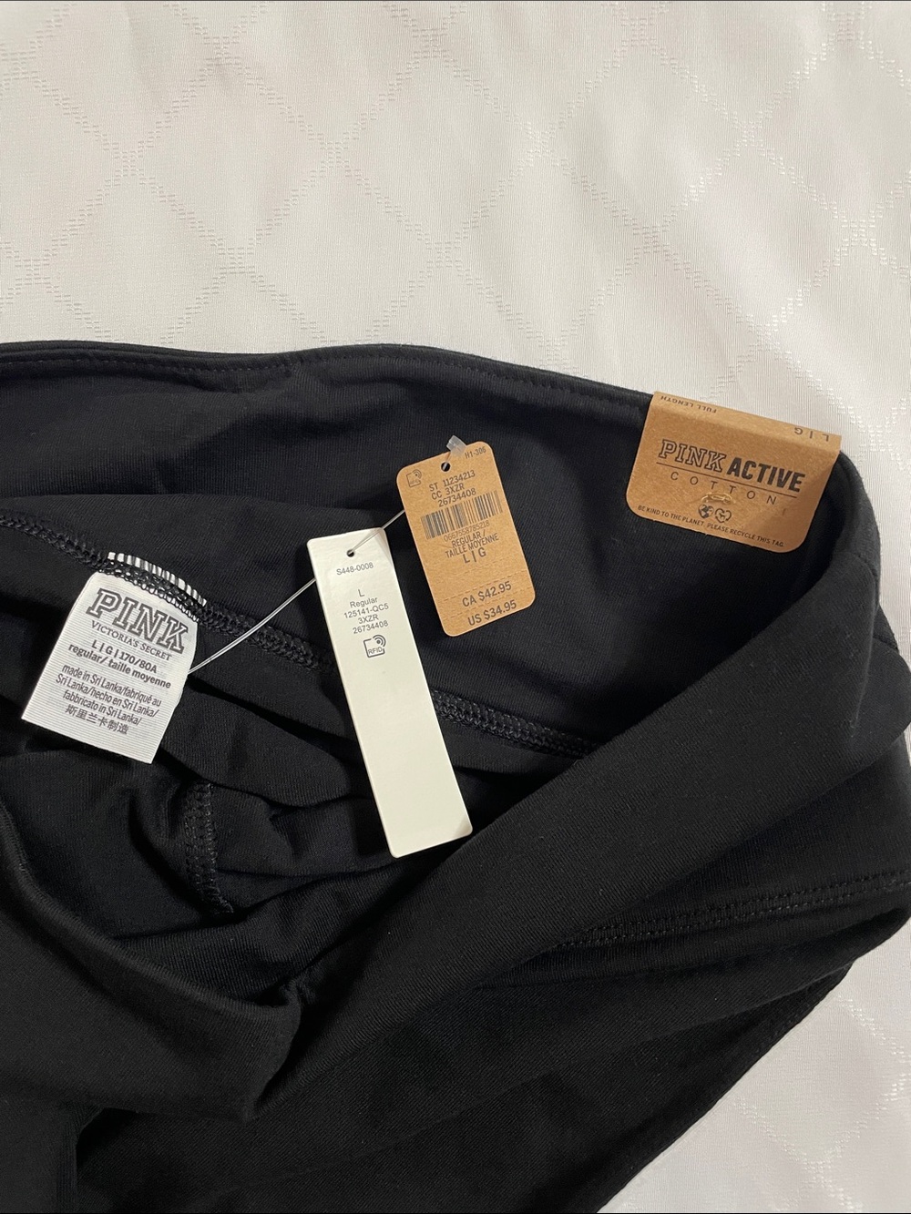 VS PINK High Waist Full-Length Cotton Leggings (L) - Picture 5 of 6